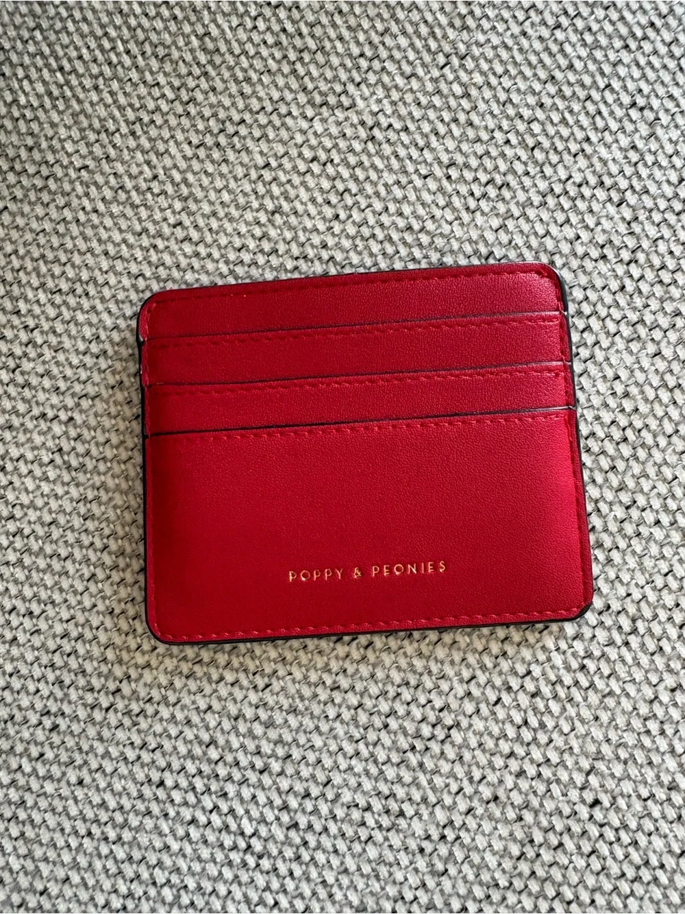 Poppy & Peonies Red Slim Card & Key Holder